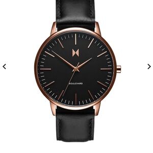 MVMT Black and Rose Gold Watch